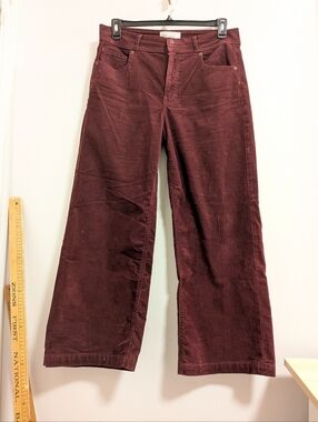 GAP High-Stride Corduroy Pants - Burgundy
